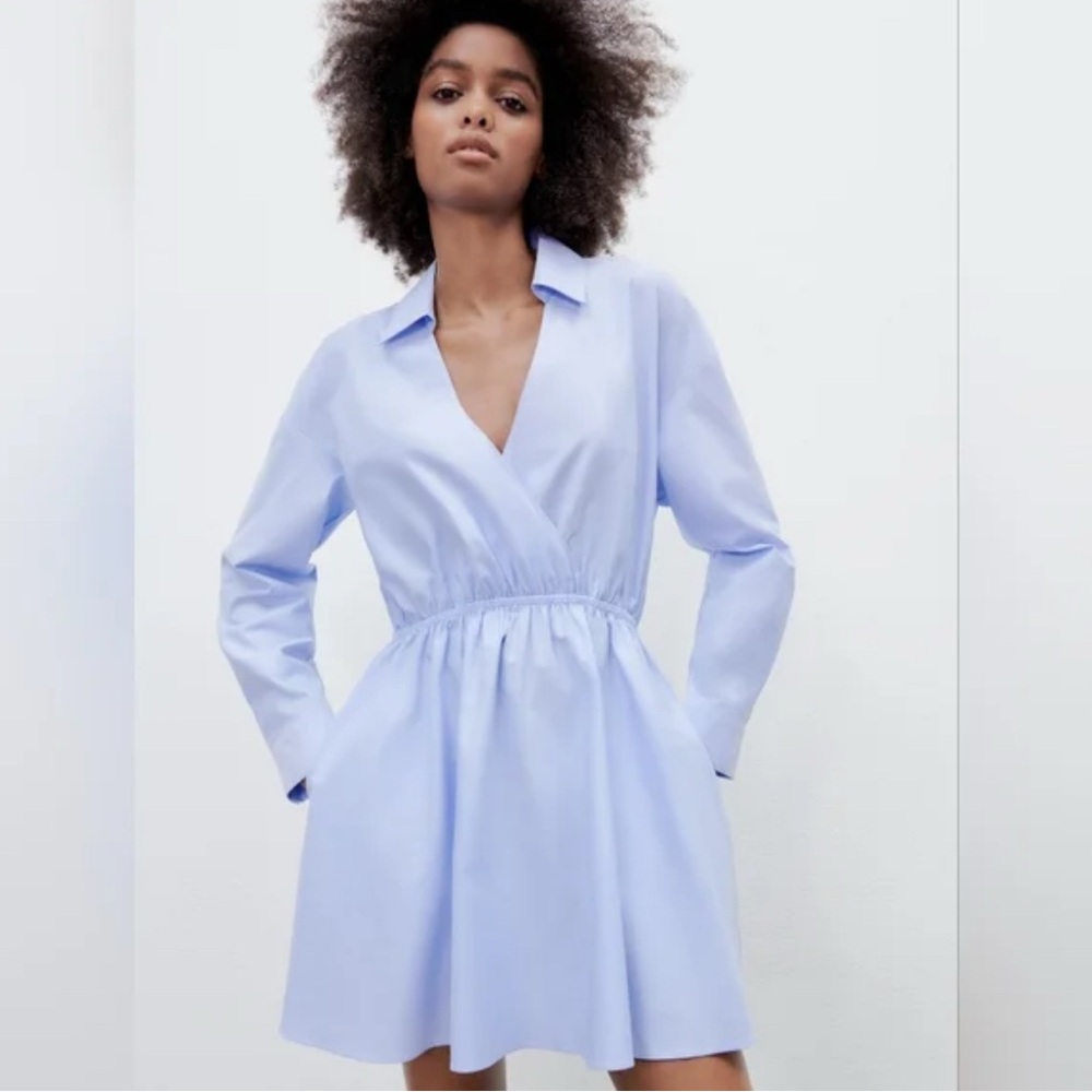 ❤️SOLD❤️Zara Women's Blue Wrap Dress